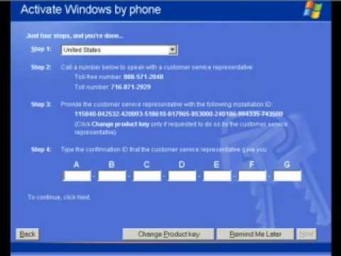 how to activate windows xp